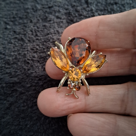 Brooch Rhinestone Fly - Picture 3 of 4